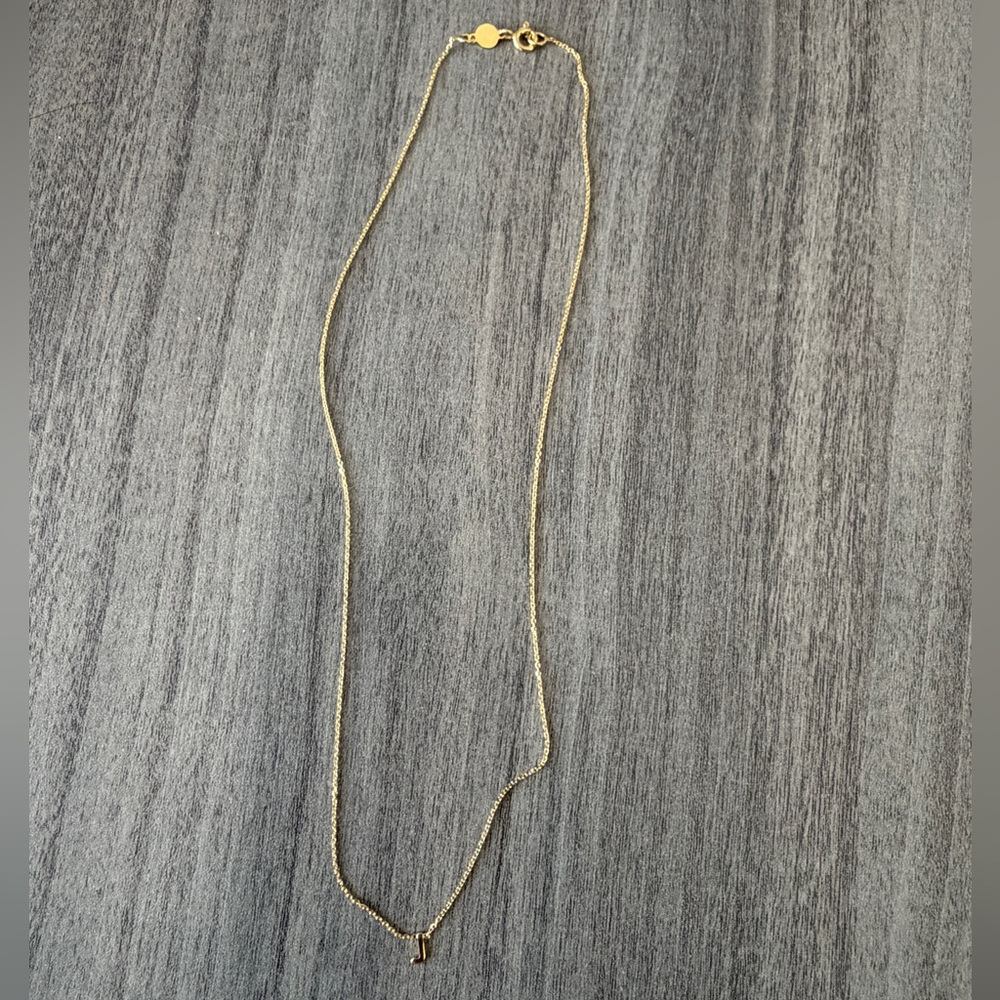 Elegant Gold “J” Necklace